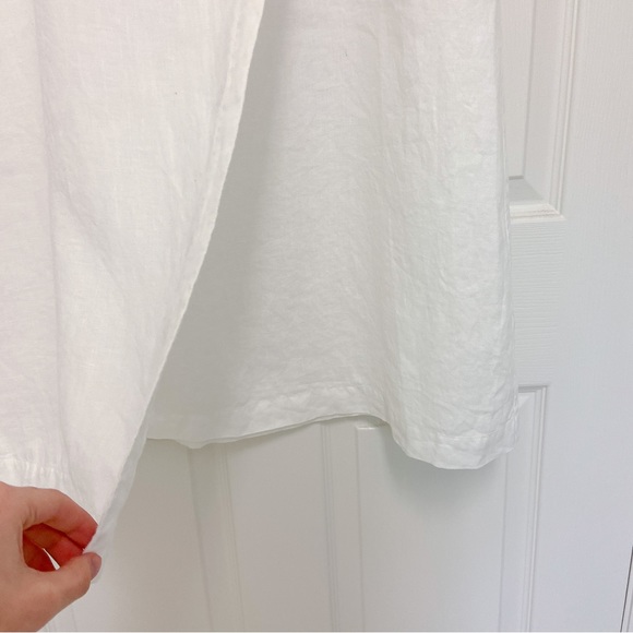 Eileen Fisher 100% Organic Linen White Skirt Size Small - Picture 3 of 7